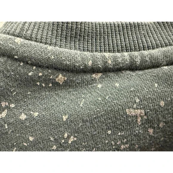 Nike Kids Green Silver Metallic Star Fleck Cropped Crewneck Sweatshirt Medium M - Picture 7 of 9